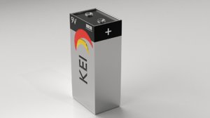 battery 4 - 9v 3D model