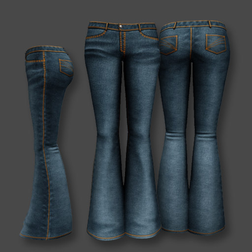 Jeans flared 3D - TurboSquid 1172023