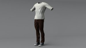 3D clothing set model