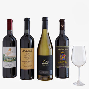 wine wineglass 3D model
