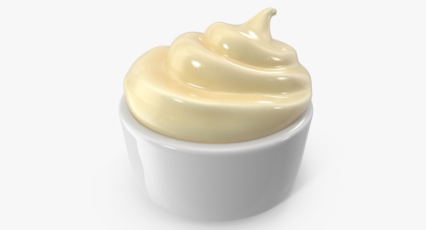 Mayonnaise sauce cup 3D model TurboSquid 1432379