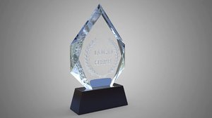 3D model crystal award