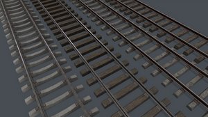 pbr railway track 3D model