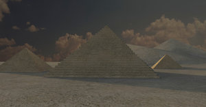 3D pyramids landscape model