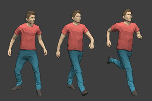 3D model rigged male character -