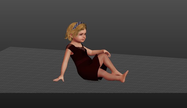 3D young girl