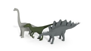 dinosaurs stegosaurus velociraptor model