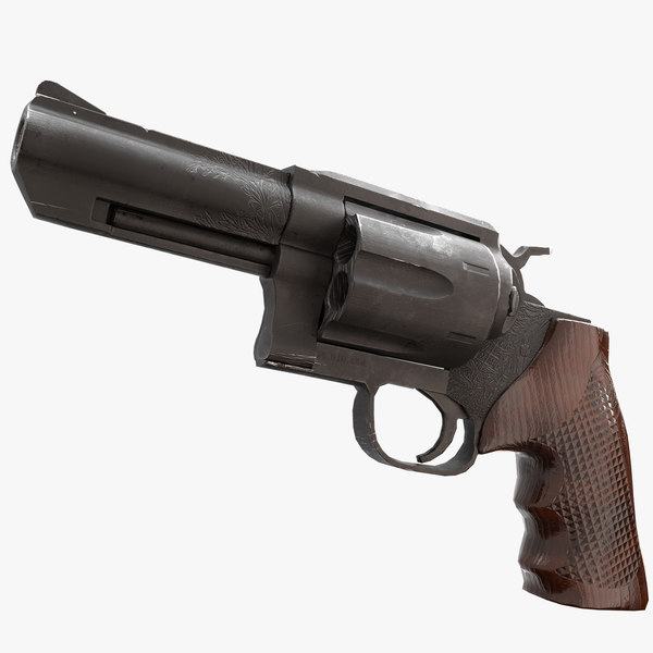 3D revolver real time - model
