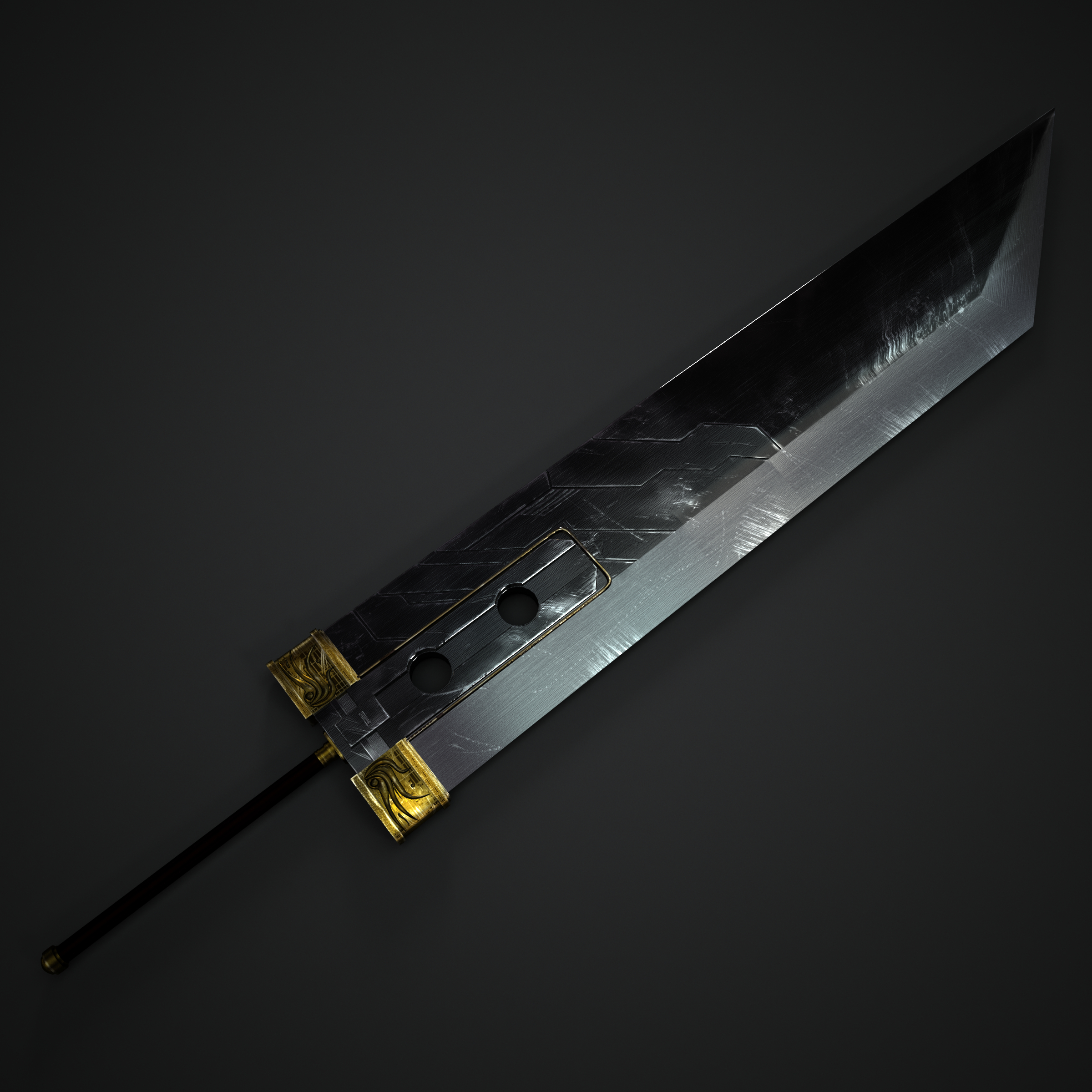 3D final fantasy buster sword - TurboSquid 1433522