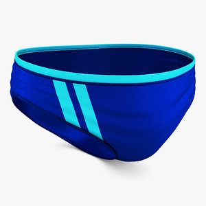 swimsuit men blue 3D