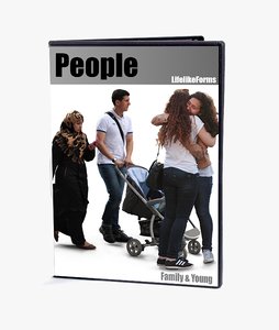 Family/Young Arabian Middle-East People Cutouts