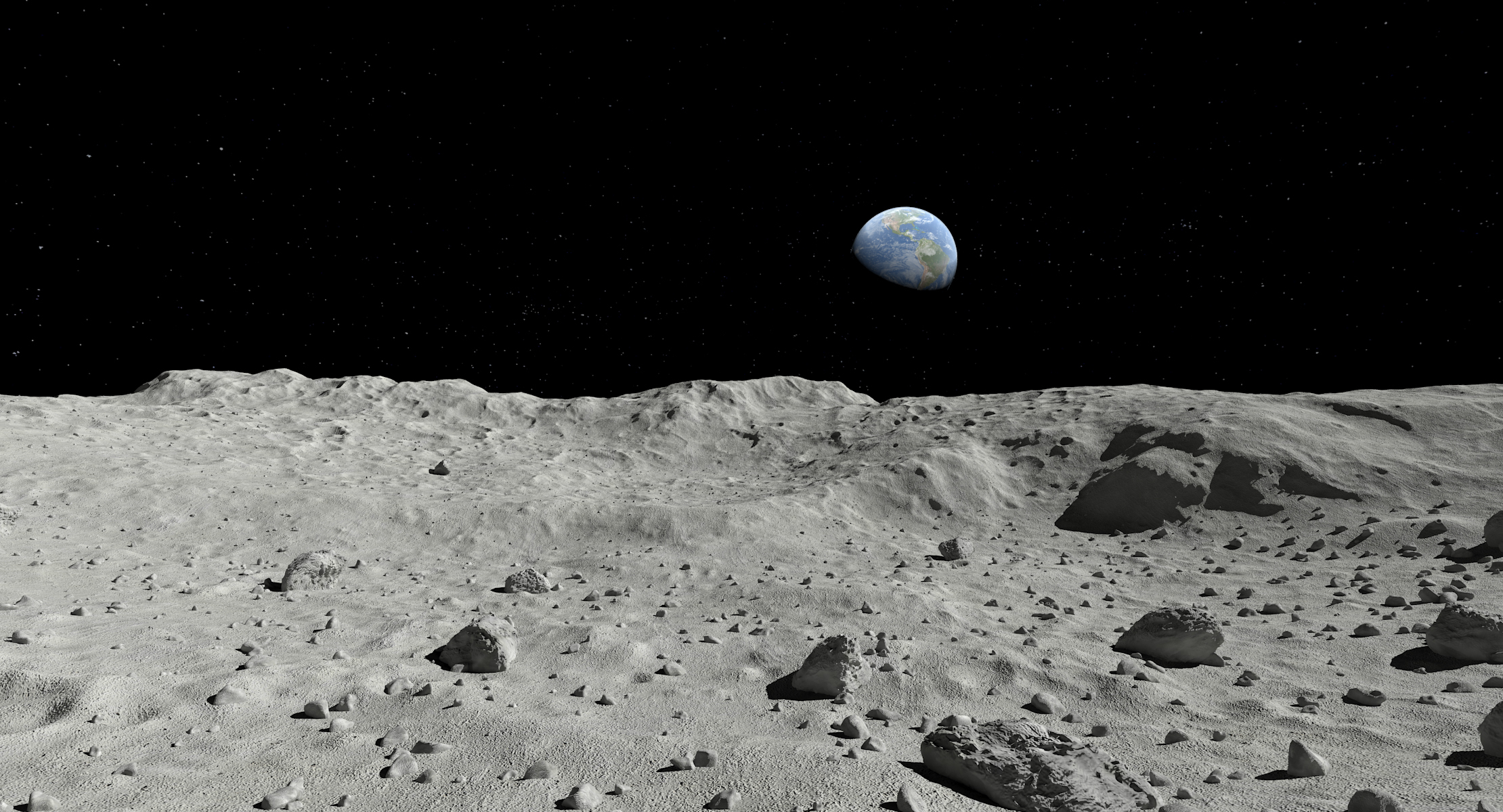 月球表面 全景图图片