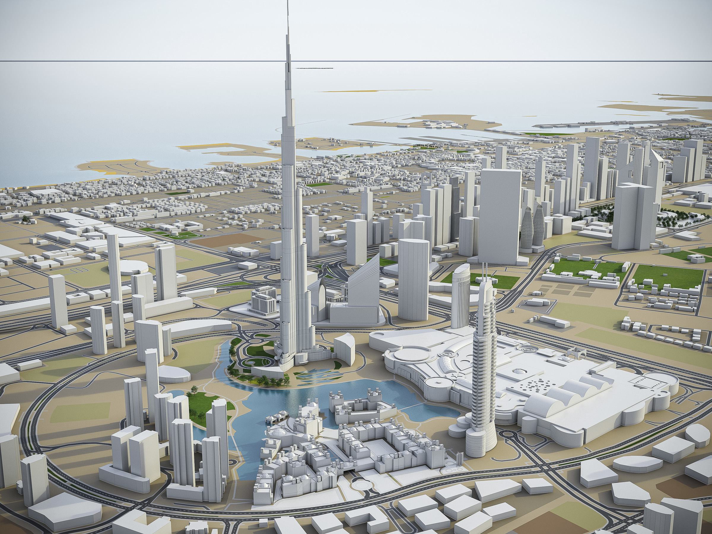 abu dhabi dubai - 3d model