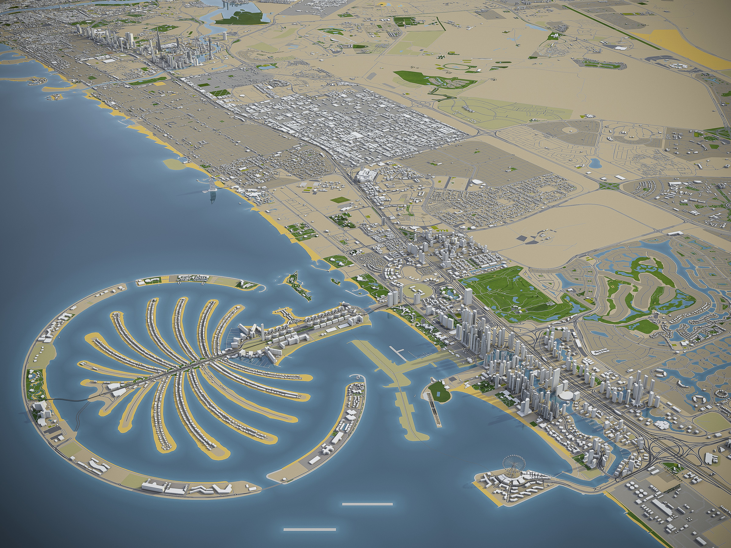 abu dhabi dubai - 3d model