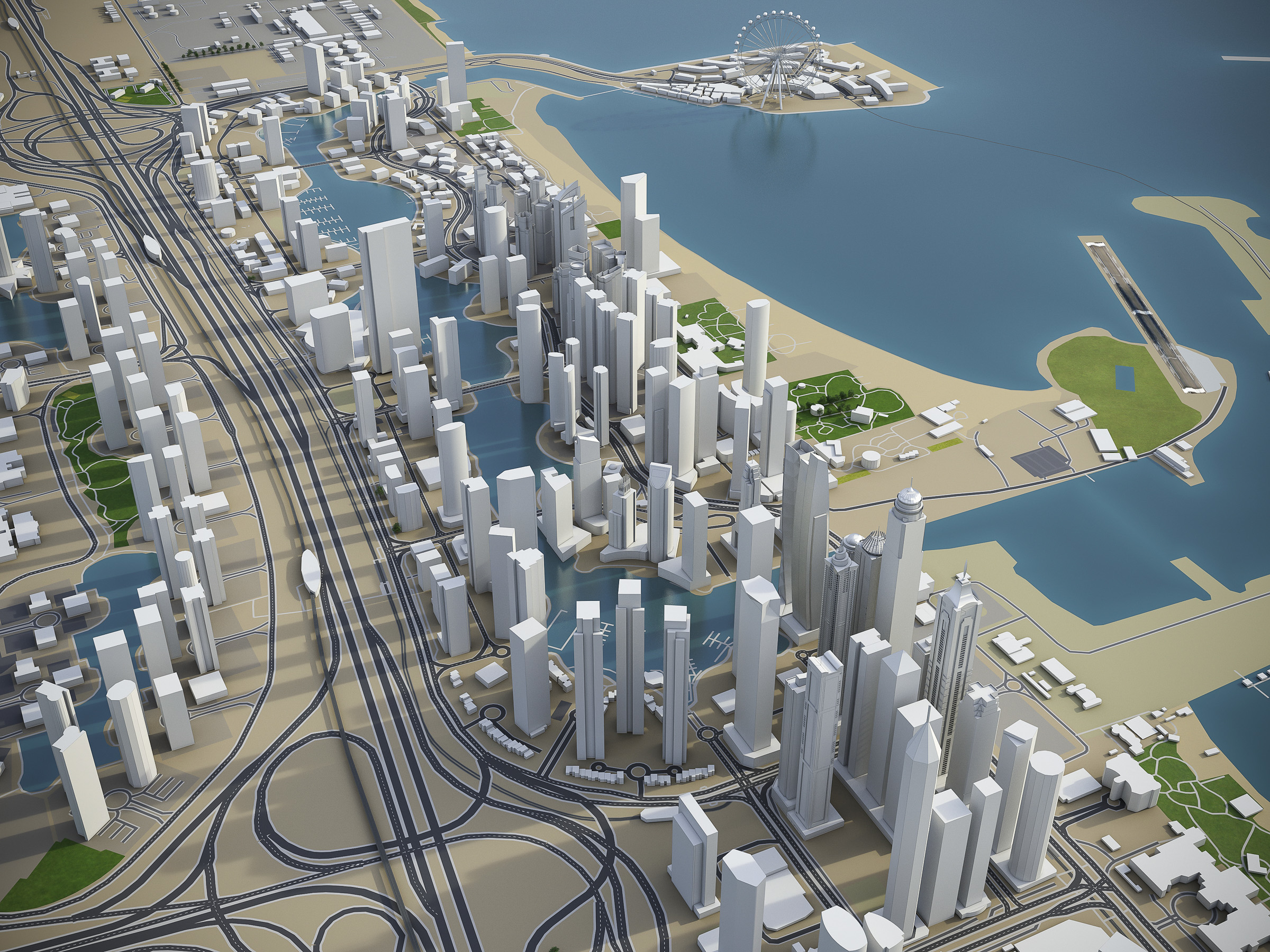 abu dhabi dubai - 3d model