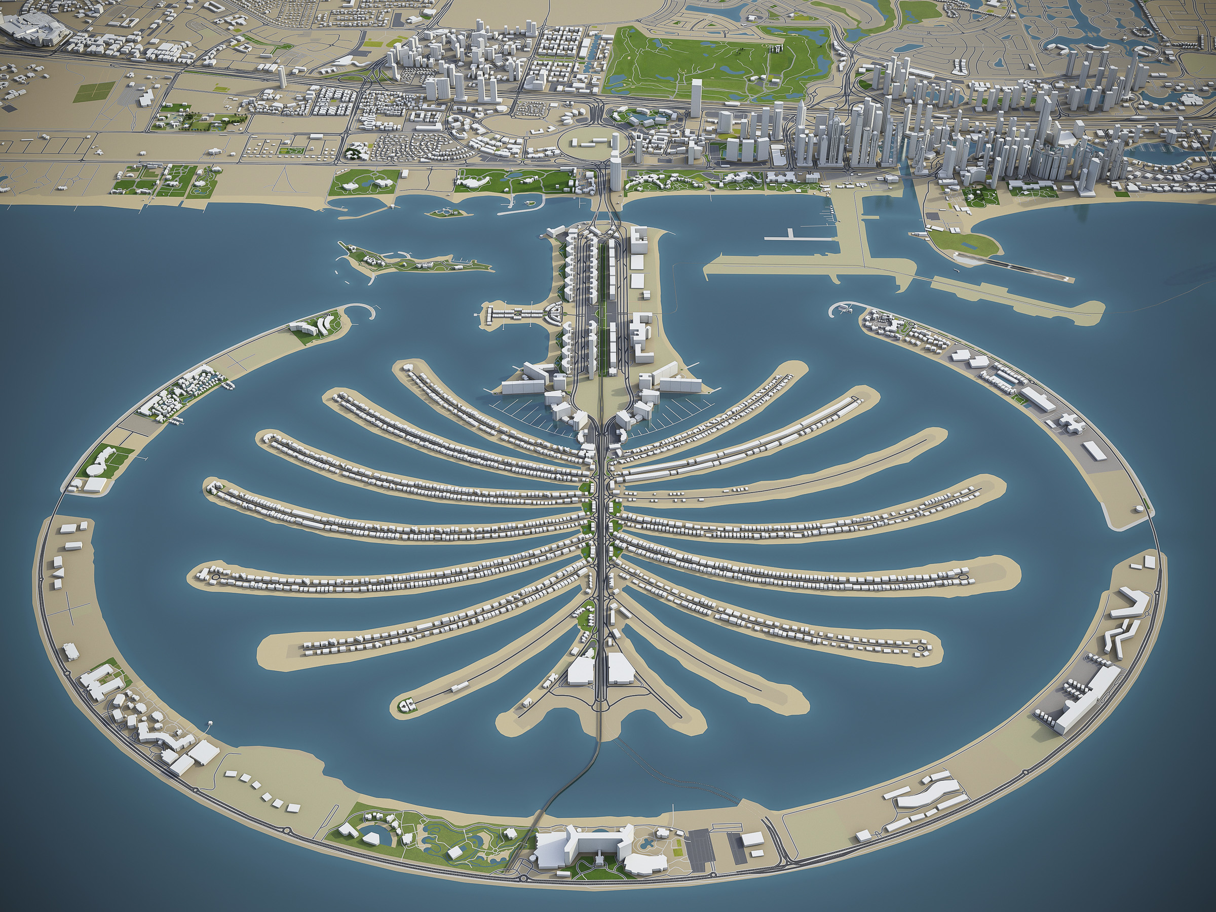 abu dhabi dubai - 3d model