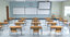 interior scene school classroom 3D model