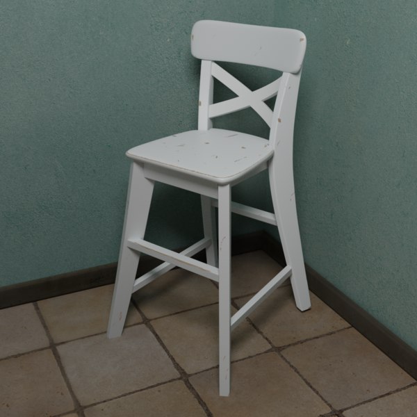 Wooden Chair Based Ikea 3d Model Turbosquid 1431570