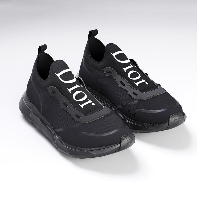 Dior b21 black shoes 3D model 