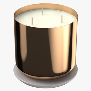 3D scented candle big metal model