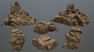 3D desert rock