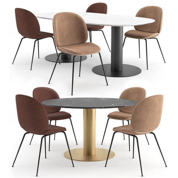 3d Model Beetle Dining Chair Gubi, Beetle Dining Chair By Gubi