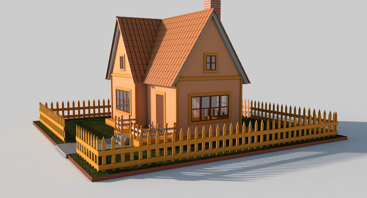 Cartoon house 3D model - TurboSquid 1434576