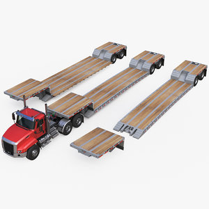 generic truck semi loader 3D model