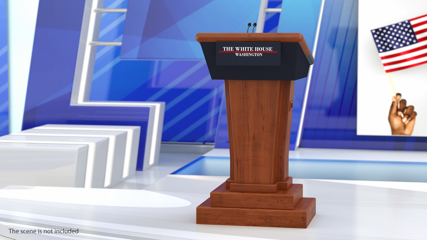 3D model speech stand white house TurboSquid 1434828