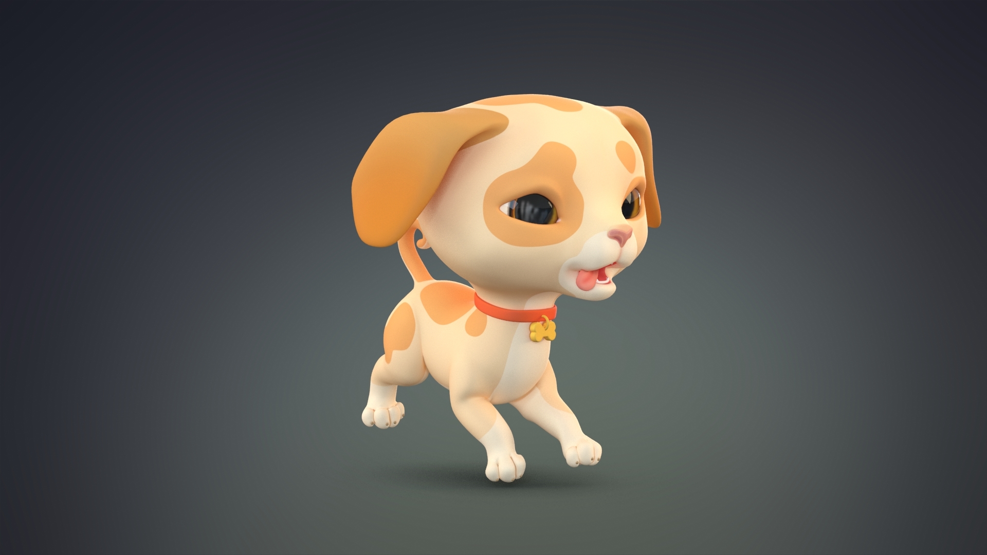 Cute cartoon dog puppy 3D - TurboSquid 1434165