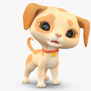 cute cartoon dog puppy 3D