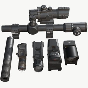 sight laser silencer 3D model