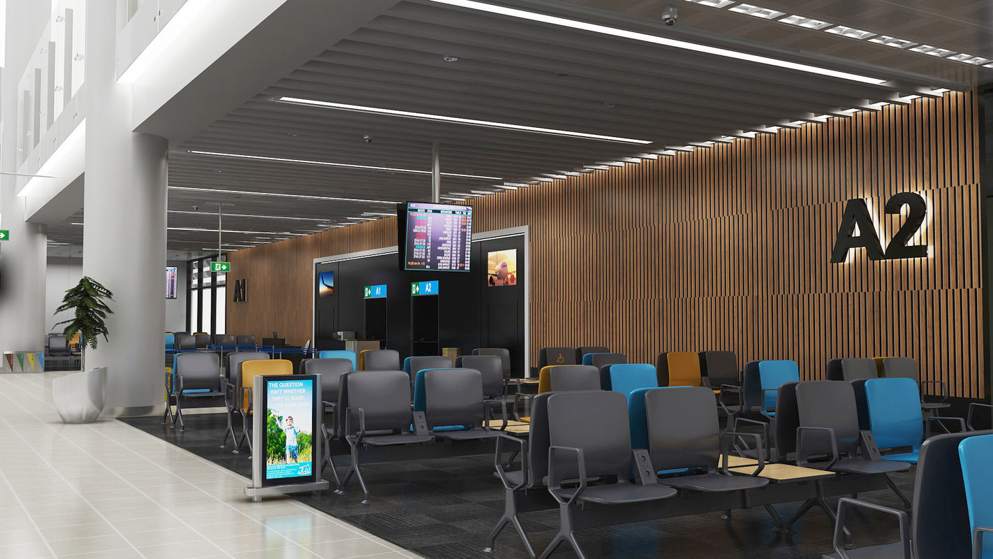 Airport Gates and Waiting Arena