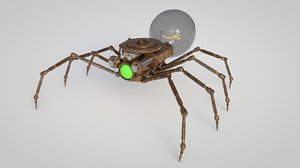steampunk spider robot 3D