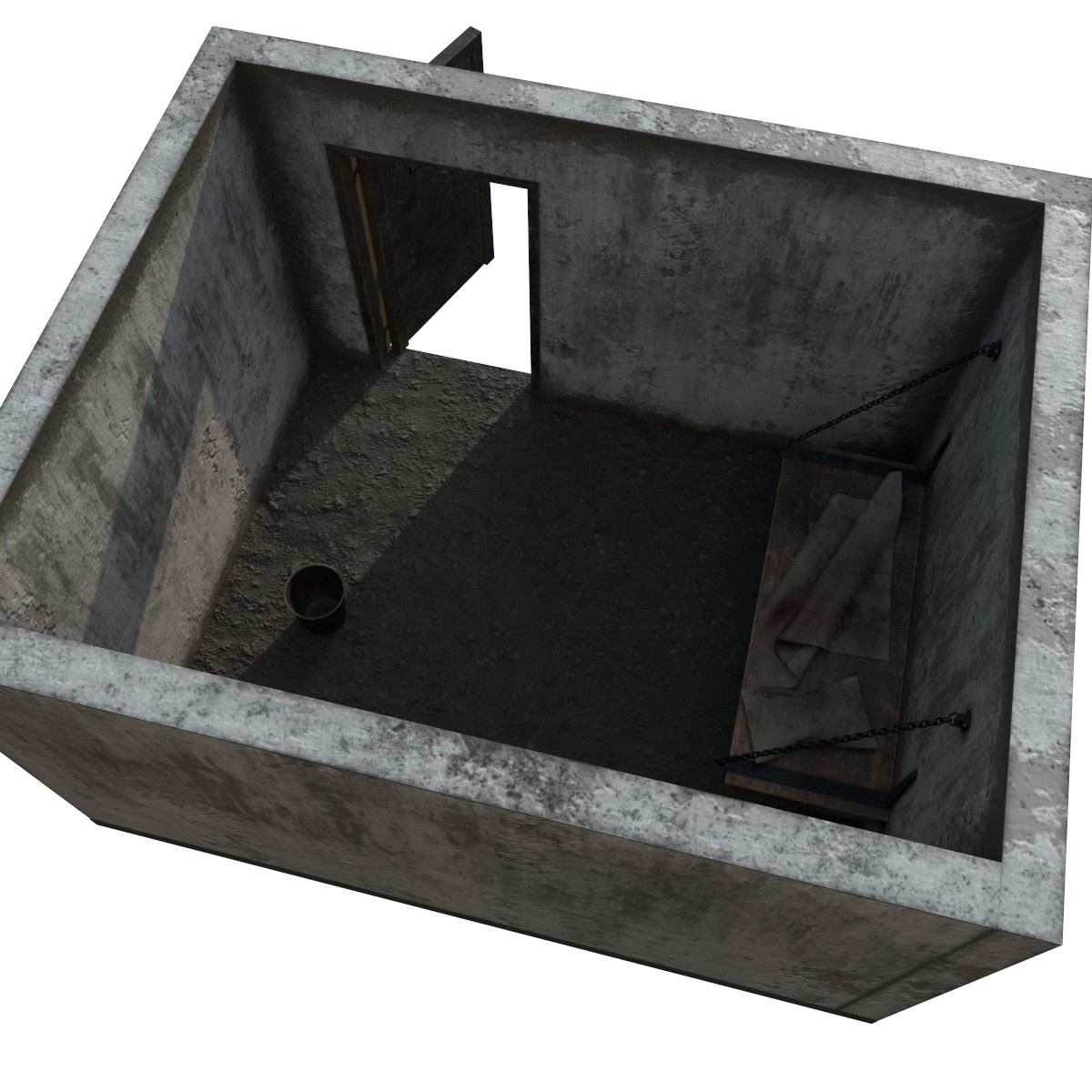 3d Old Prison Cell Door Turbosquid 1434651