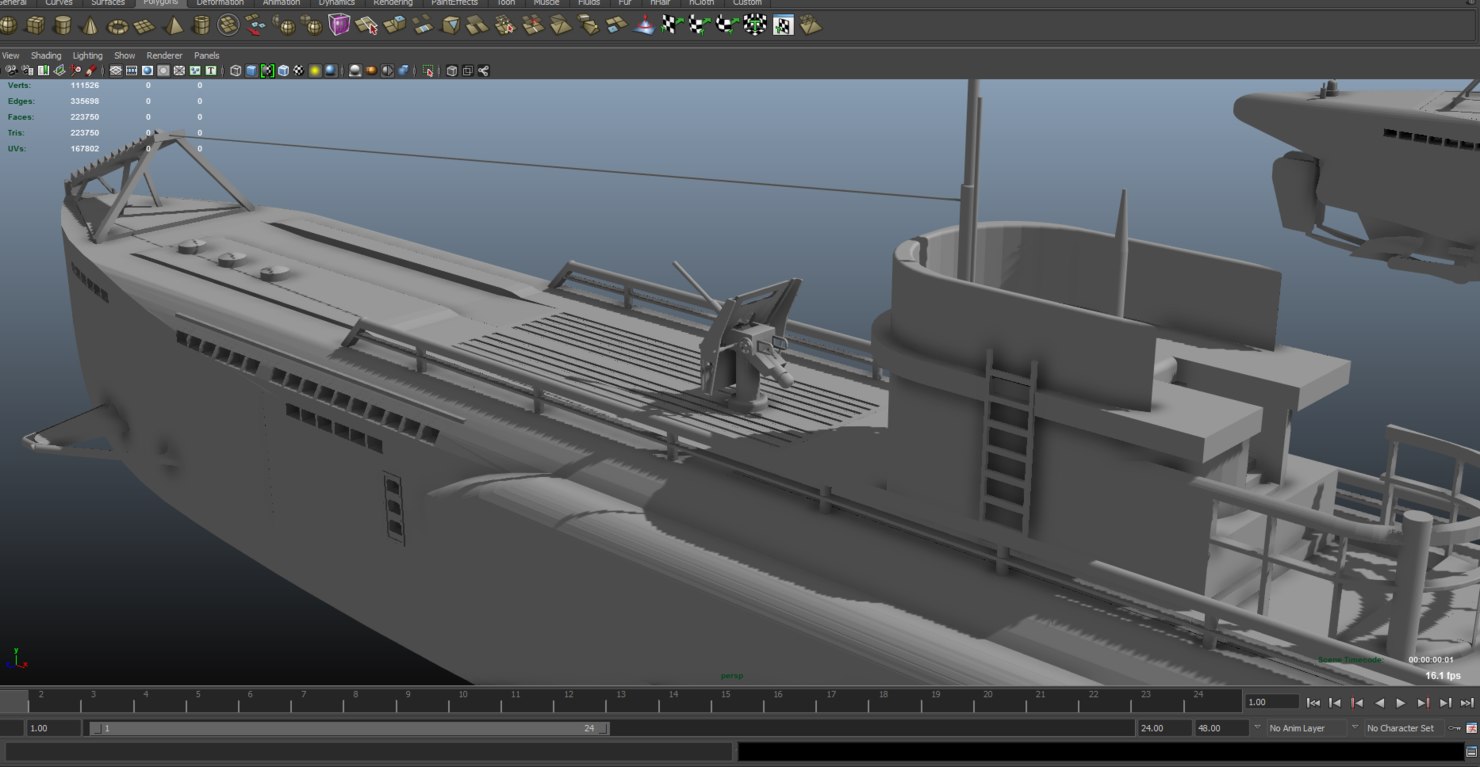 German ww2 submarine 3D model TurboSquid 1434730