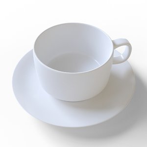 cup saucer 3D model