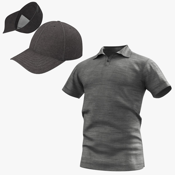 polo shirt and cap