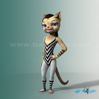 Kitty 3D cat character modeling animation by Film Production Company