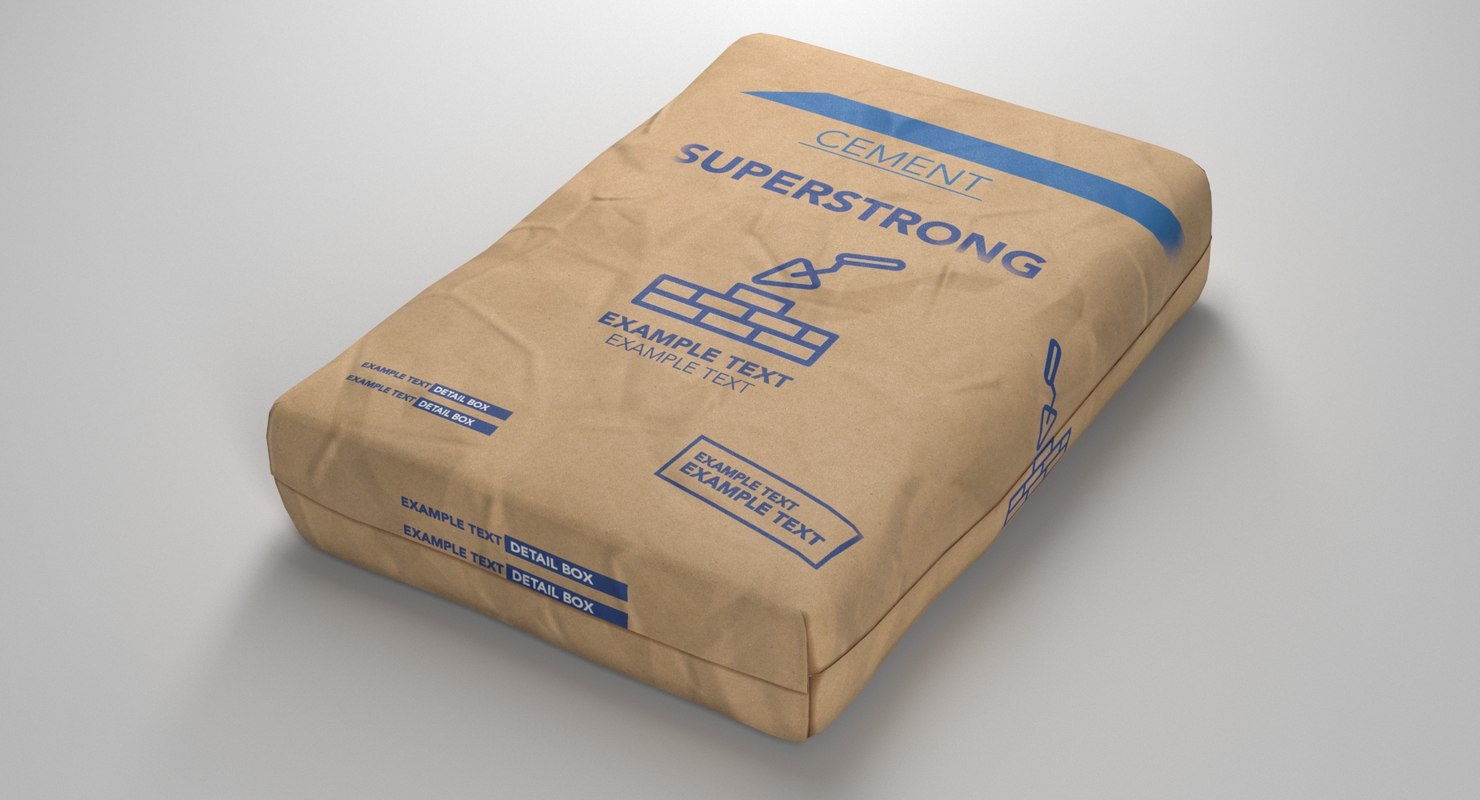 Cement bag model - TurboSquid 1434930