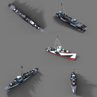 evarts class destroyer 3D