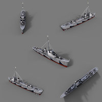 3D battle ship model