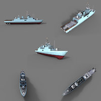 battle ship 3D model