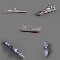 3D battle ship model
