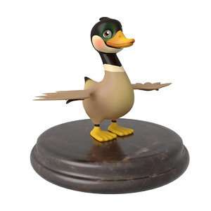 3D model wild goose rigged character