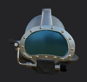 commercial diving helmet 3D model