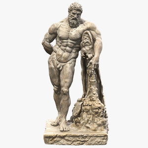 marble statue farnese hercules 3D model