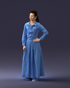3D woman dress model