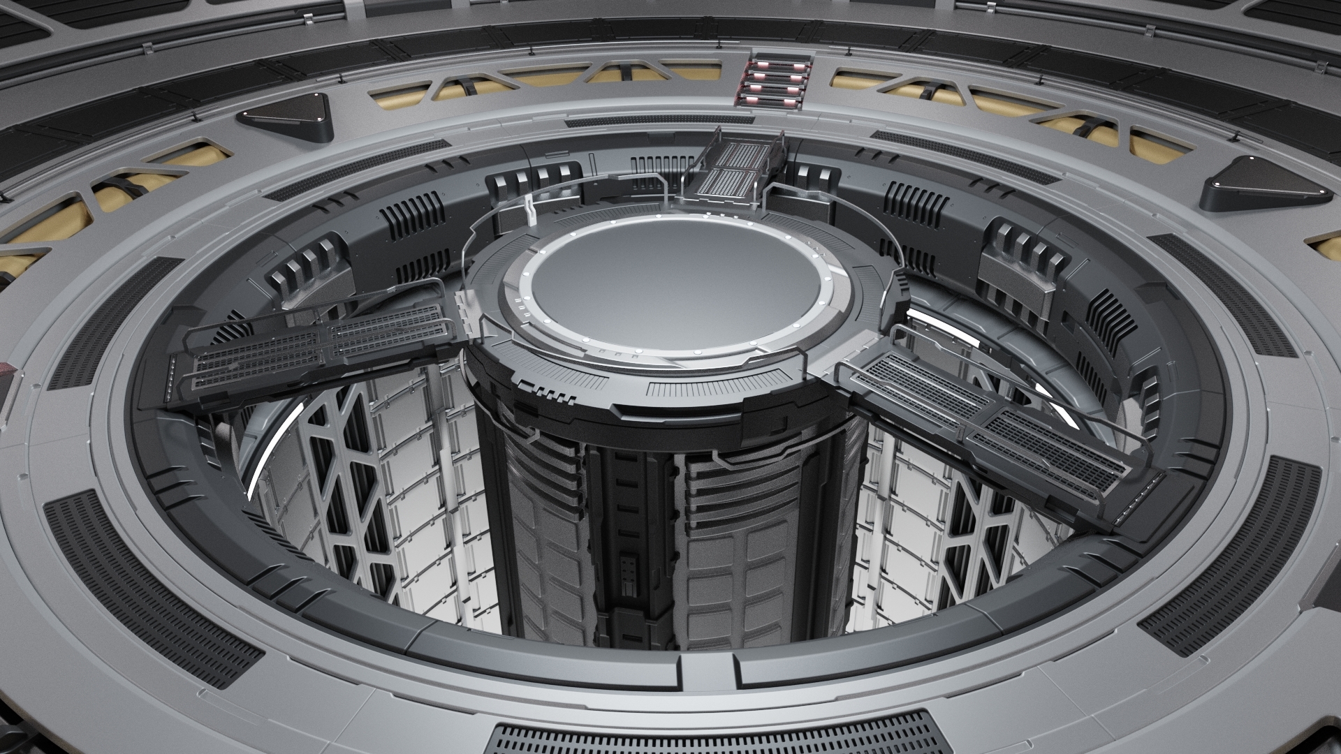 用于渲染的科幻场景 - tesla3d模型