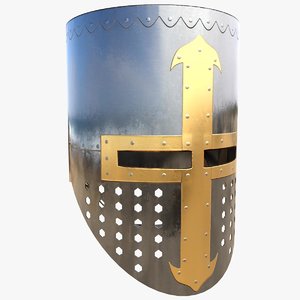 crusader helmet 3D